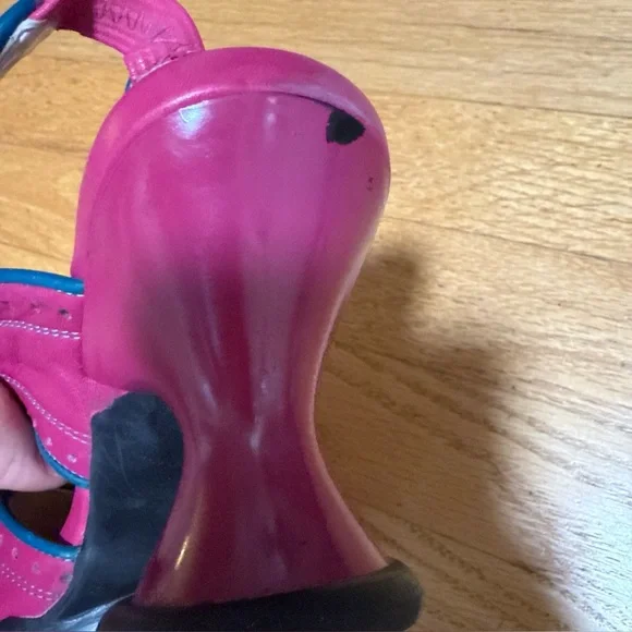 John Fluevog MINI BIPS OPEN-TOE SLINGBACKS  sz 6.5/ 7 run large - Picture 8 of 9